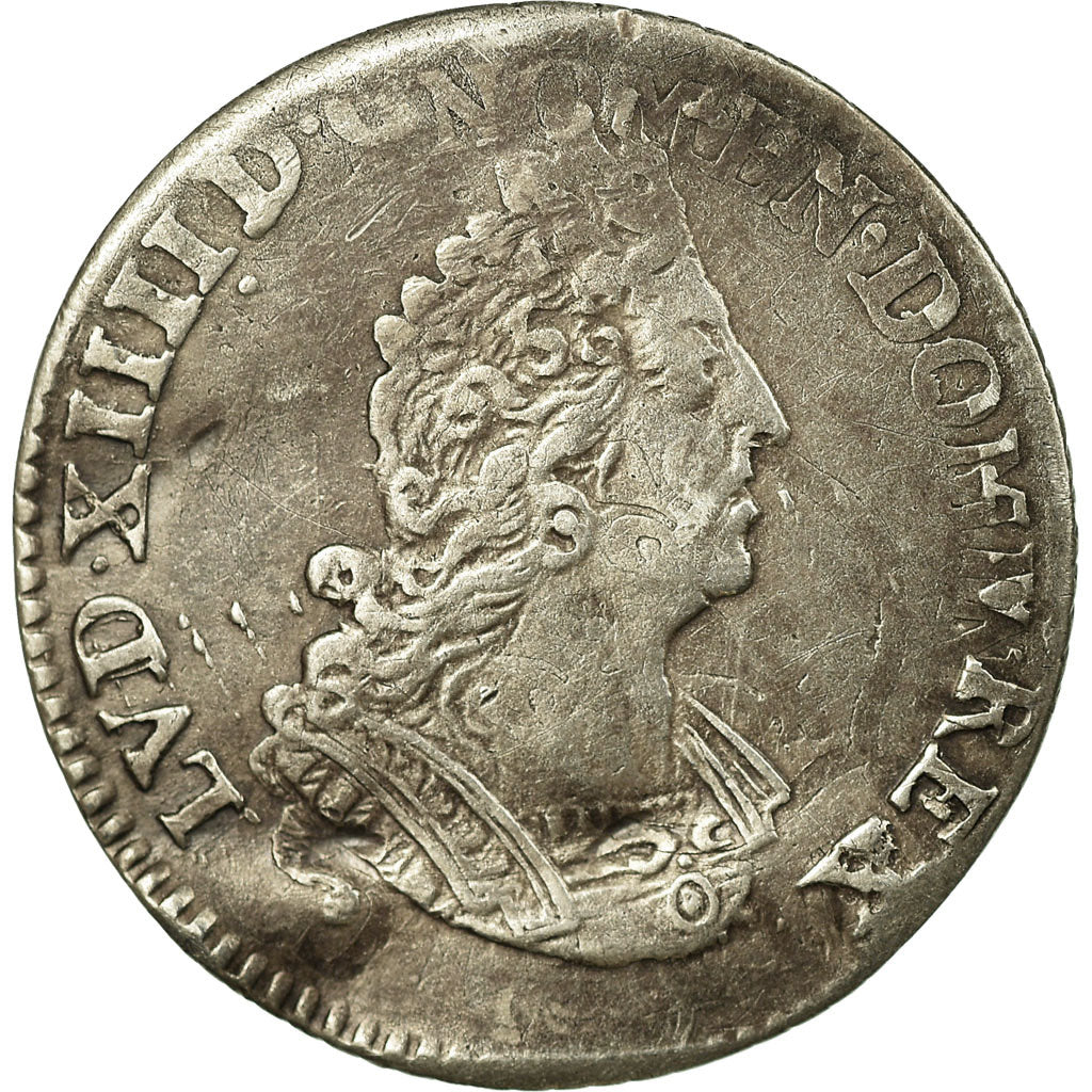 Coin, France, Louis XIV, 1/12 Écu aux palmes, 1696, VF(30-35), Silver