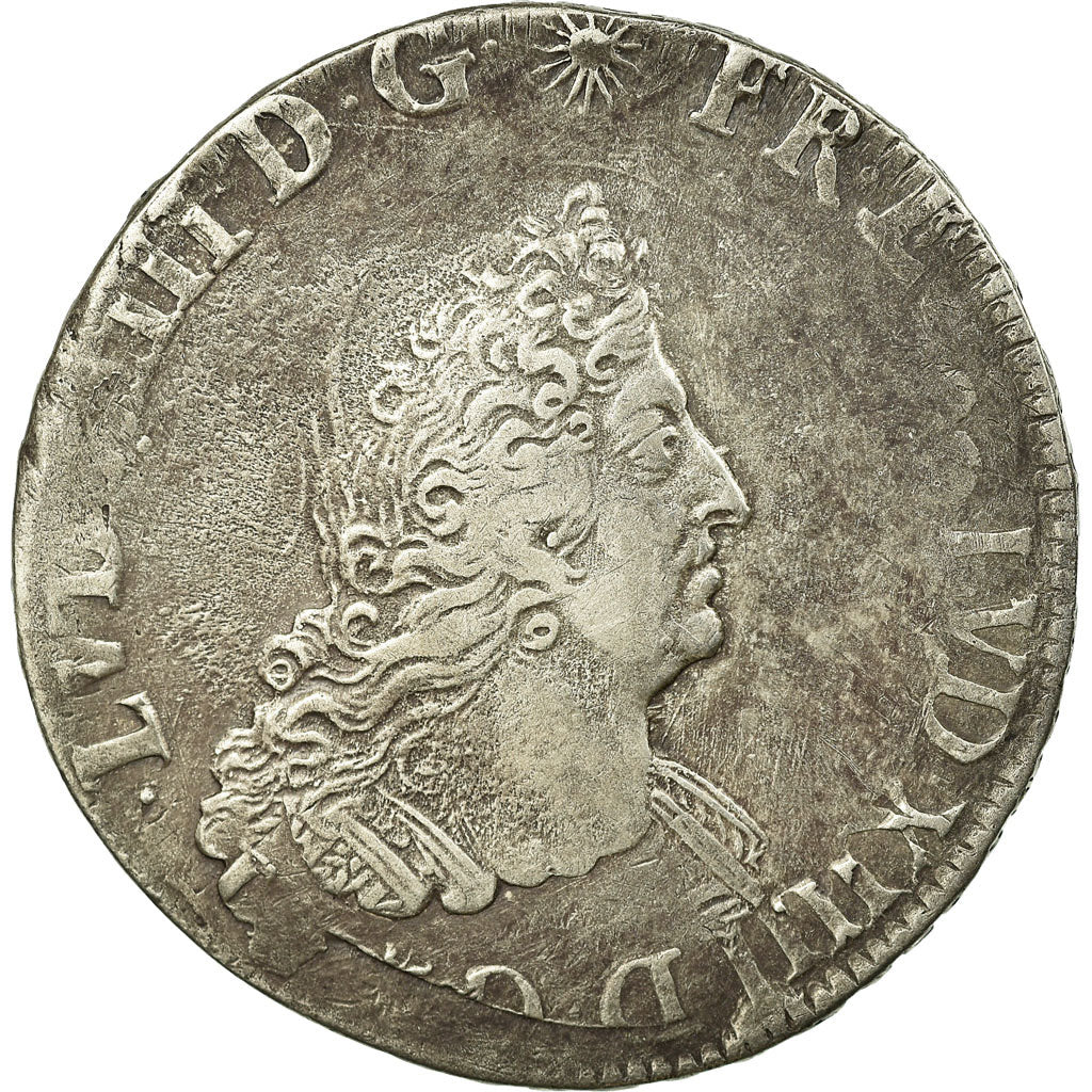 Coin, France, Louis XIV, 1/2 Écu de Flandre aux palmes, Lille, VF(30-35)