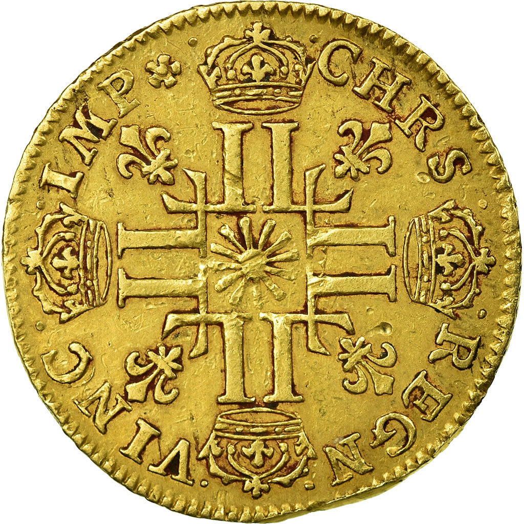 Coin, France, Louis XIV, Louis d'or au soleil, Louis d'Or, 1710, Paris