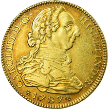 Coin, Spain, Charles III, 4 Escudos, 1787, Madrid, EF(40-45), Gold, KM:418.1a