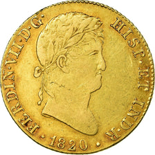Coin, Spain, Ferdinand VII, 4 Escudos, 1820, Madrid, VF(30-35), Gold, KM:484