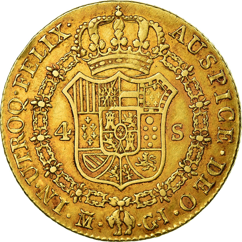 Coin, Spain, Ferdinand VII, 4 Escudos, 1820, Madrid, VF(30-35), Gold, KM:484