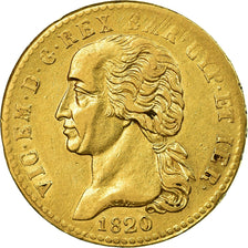 Moeda, ESTADOS ITALIANOS, SARDINIA, Vittorio Emanuele I, 20 Lire, 1820, Torino