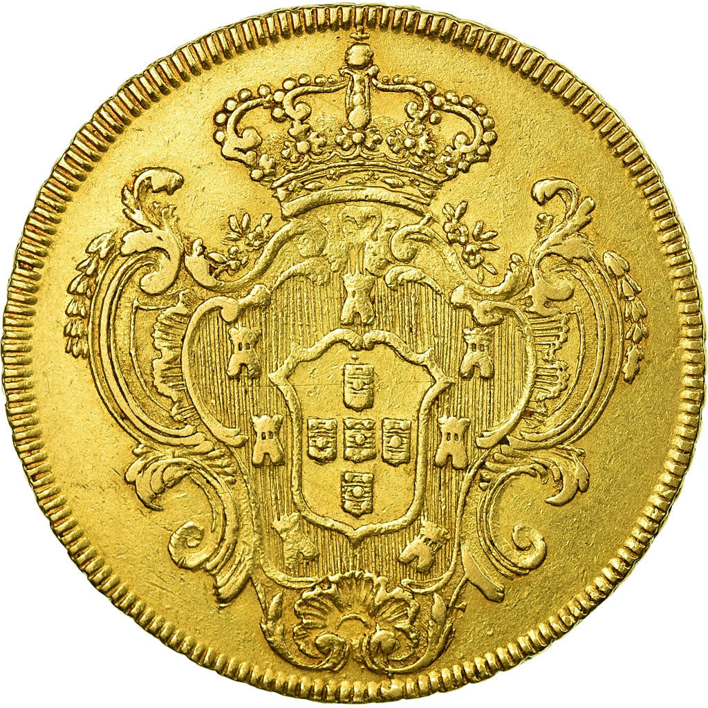 Moeda, Brasil, Maria I and Pedro III, 6400 Reis, 1785, Rio de Janeiro