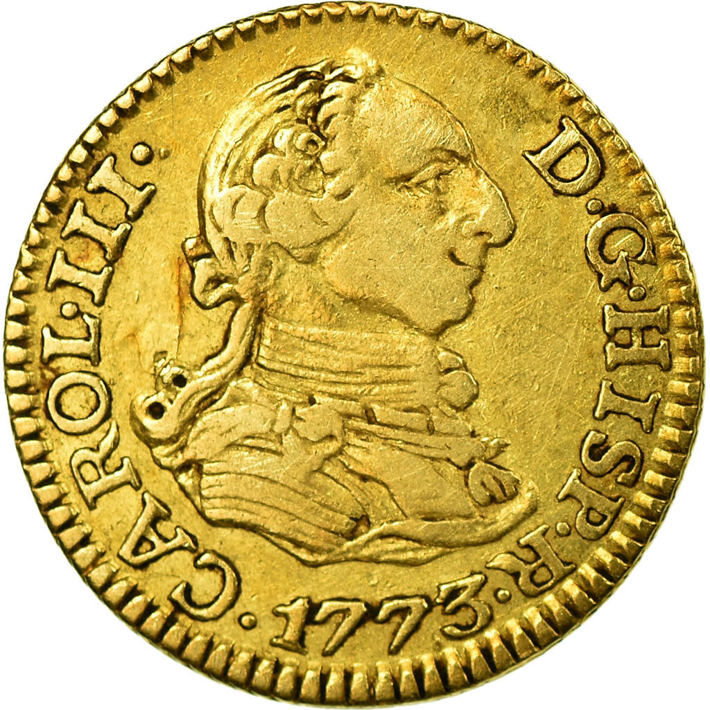 Moneda, España, Charles III, 1/2 Escudo, 1773, Seville, MBC, Oro, KM:415.2