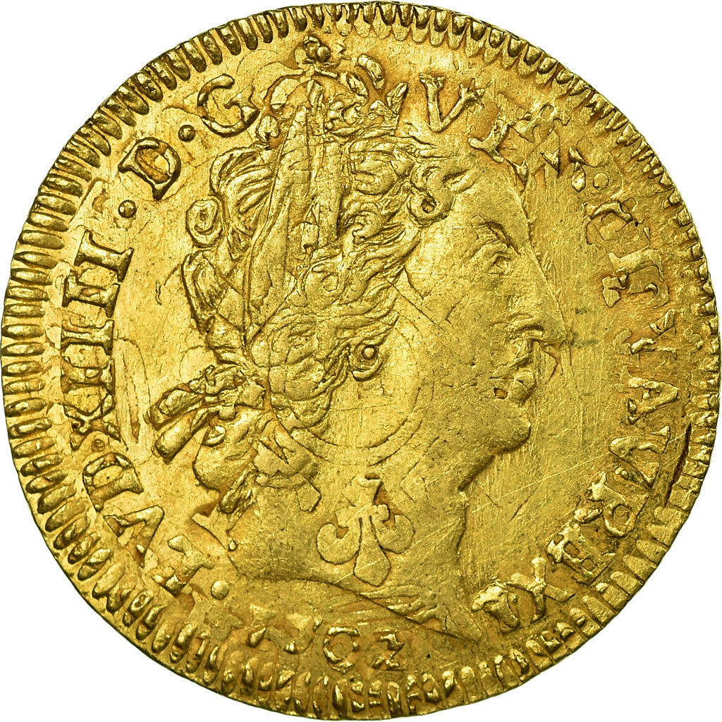 Monnaie, France, Louis XIV, Louis d'or aux 8 L et aux insignes, 1702,Montpellier