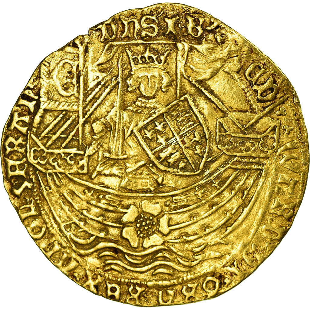 Coin, Great Britain, Edward IV, Noble d'or à la Rose, London, VF(30-35), Gold