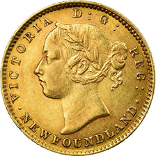 Coin, NEWFOUNDLAND, 2 Dollars, 1882, Heaton, AU(55-58), Gold, KM:5