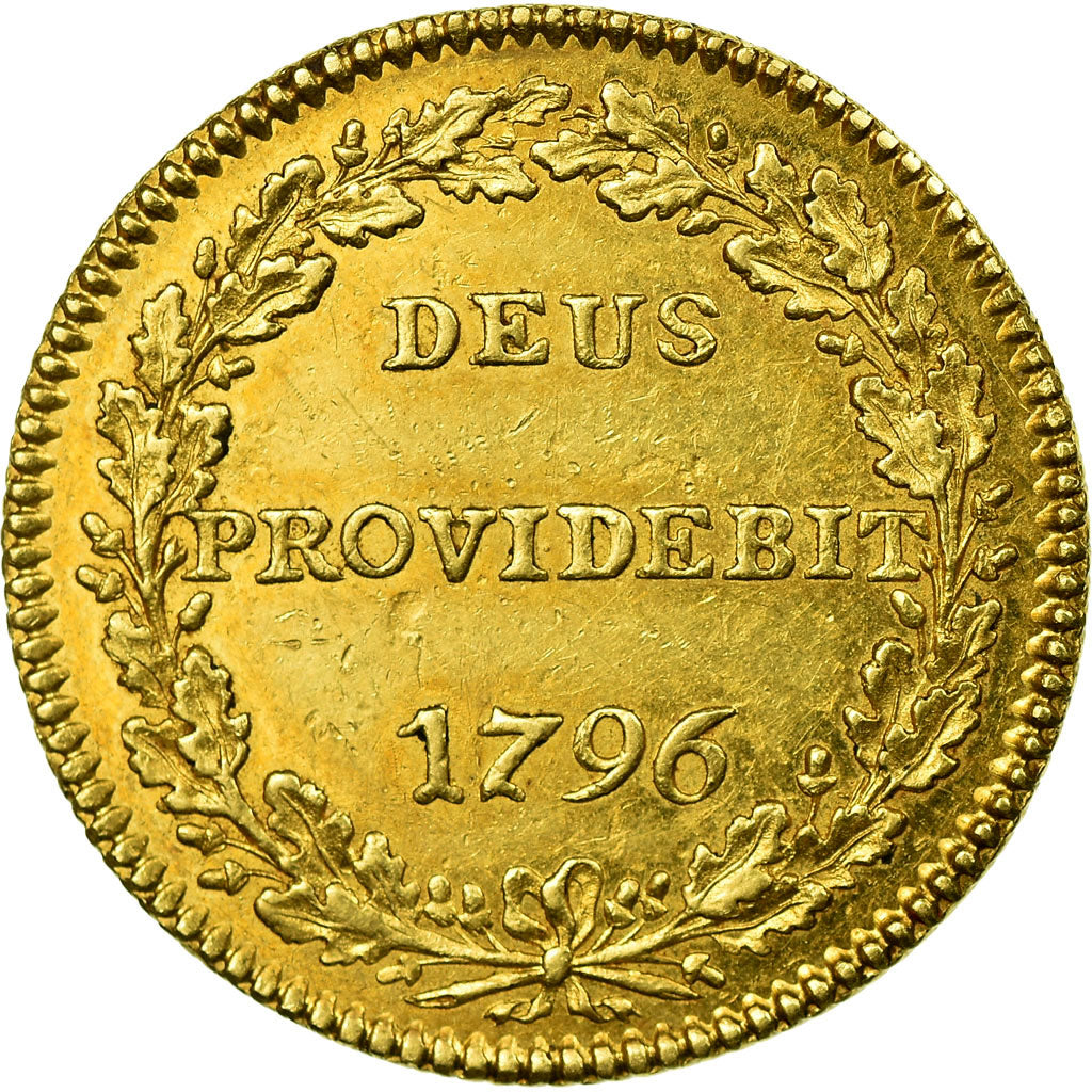 Coin, SWISS CANTONS, BERN, Duplone, 1796, Bern, MS(60-62), Gold, KM:152