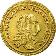 Coin, ITALIAN STATES, SICILY, Carlo, Oncia, 1741, Palermo, EF(40-45), Gold