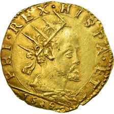 Moneda, Estados italianos, MILAN, Filippo II, Doppia, 1589, MBC, Oro, KM:178