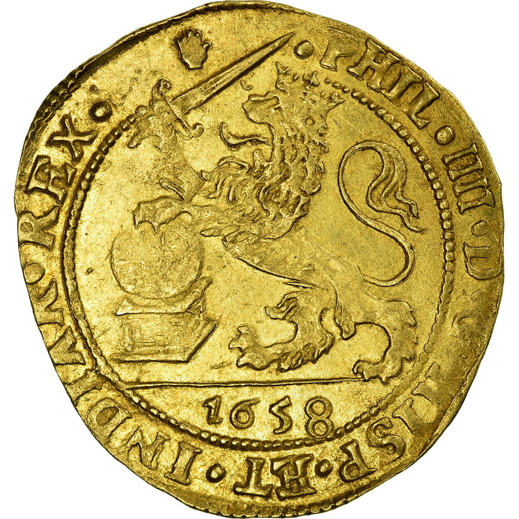 Coin, Spanish Netherlands, BRABANT, Souverain Ou Lion D'or, 1658, Antwerp