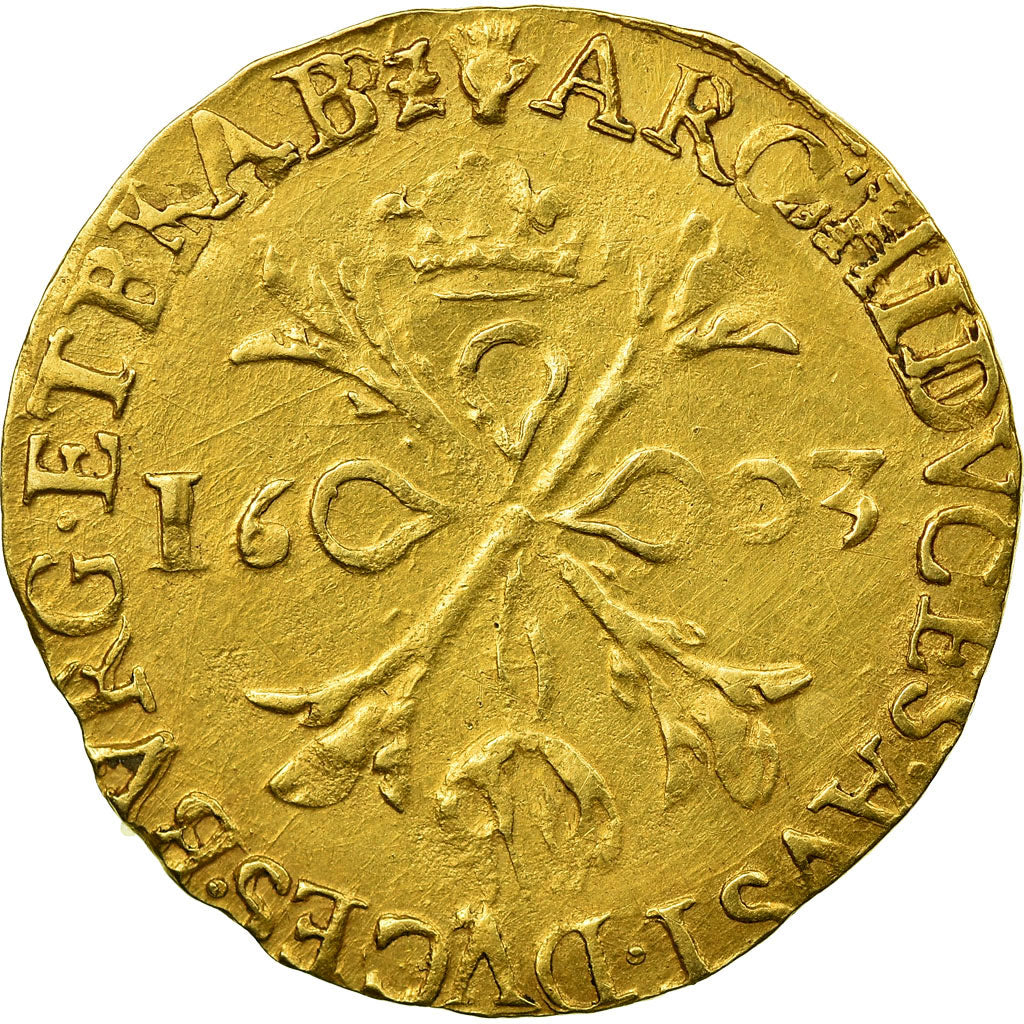 Coin, Spanish Netherlands, BRABANT, 2 Albertin, 4/3 Ducat, 1603, Antwerp
