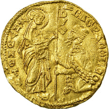 Coin, ITALIAN STATES, Bartolomeo Gradenigo, Zecchino, Venice, AU(55-58), Gold