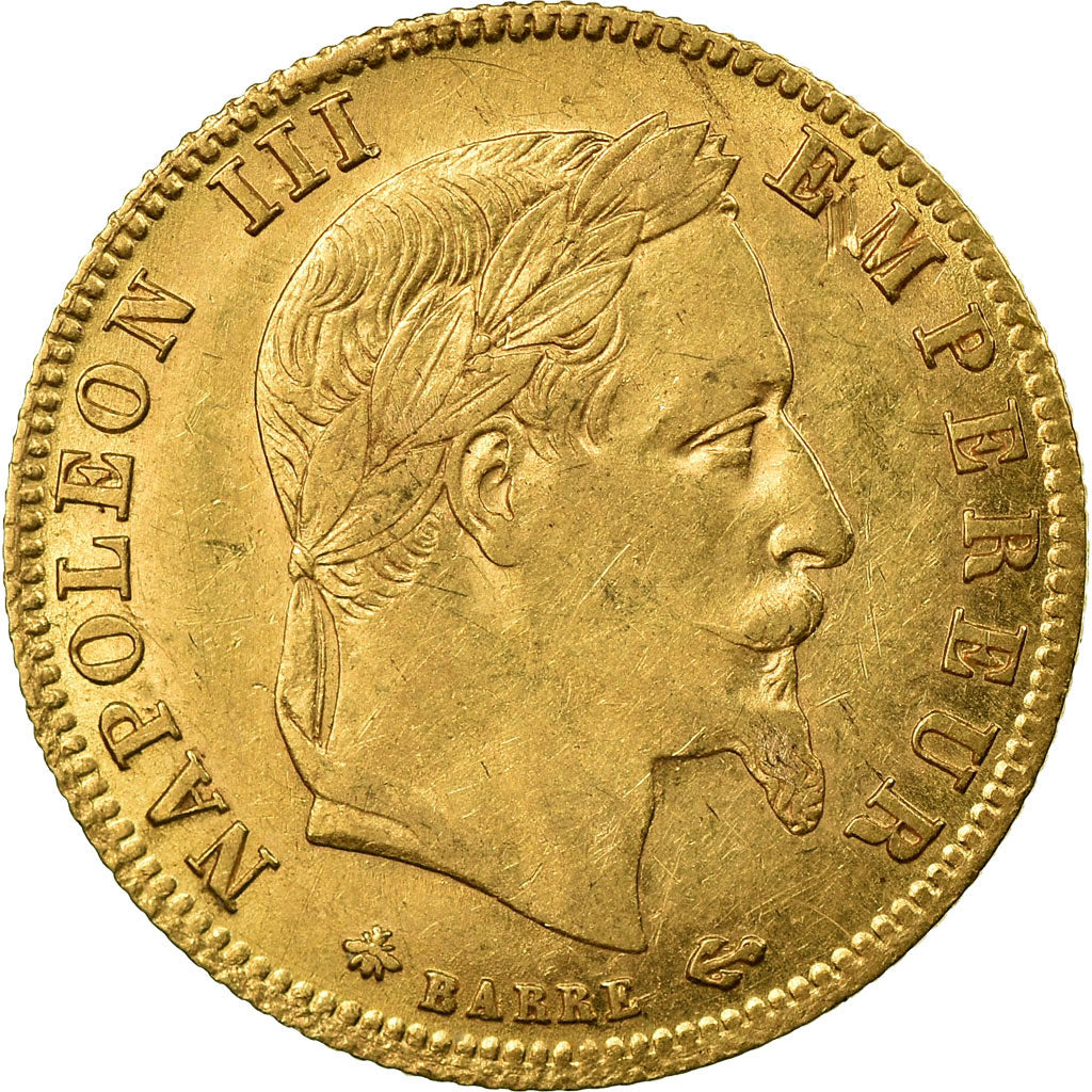 Moneta, Francia, Napoleon III, Napoléon III, 5 Francs, 1866, Paris, BB+, Oro