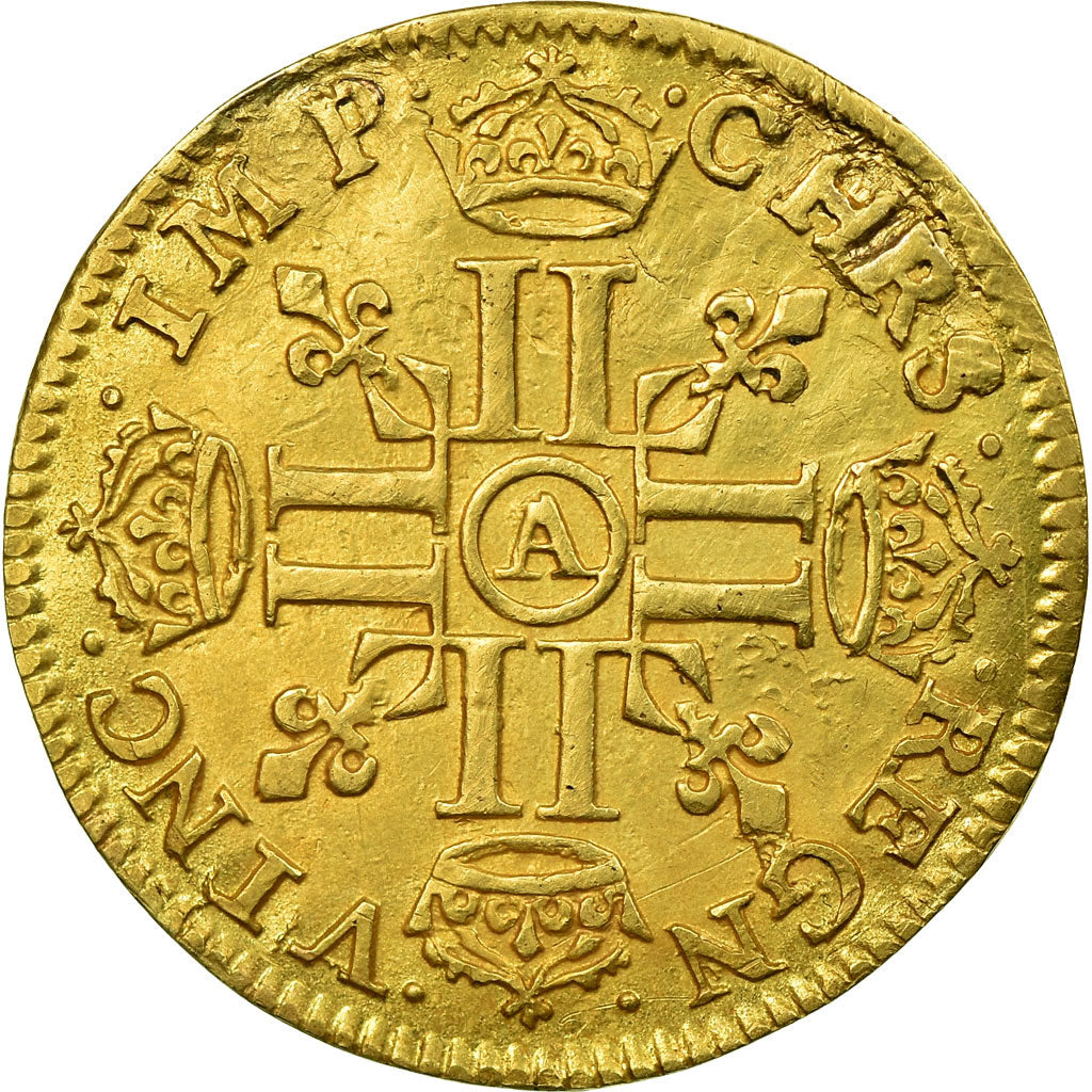 Moneta, Francja, Louis XIII, 1/2 Louis d'or, 1641, Paris, EF(40-45), Złoto