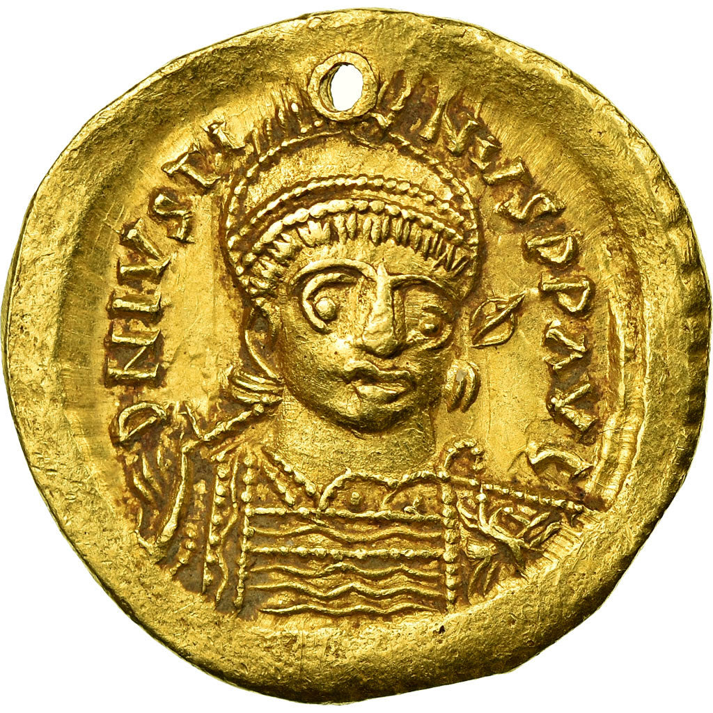 Coin, Justin I, Solidus, Constantinople, EF(40-45), Gold, Sear:55