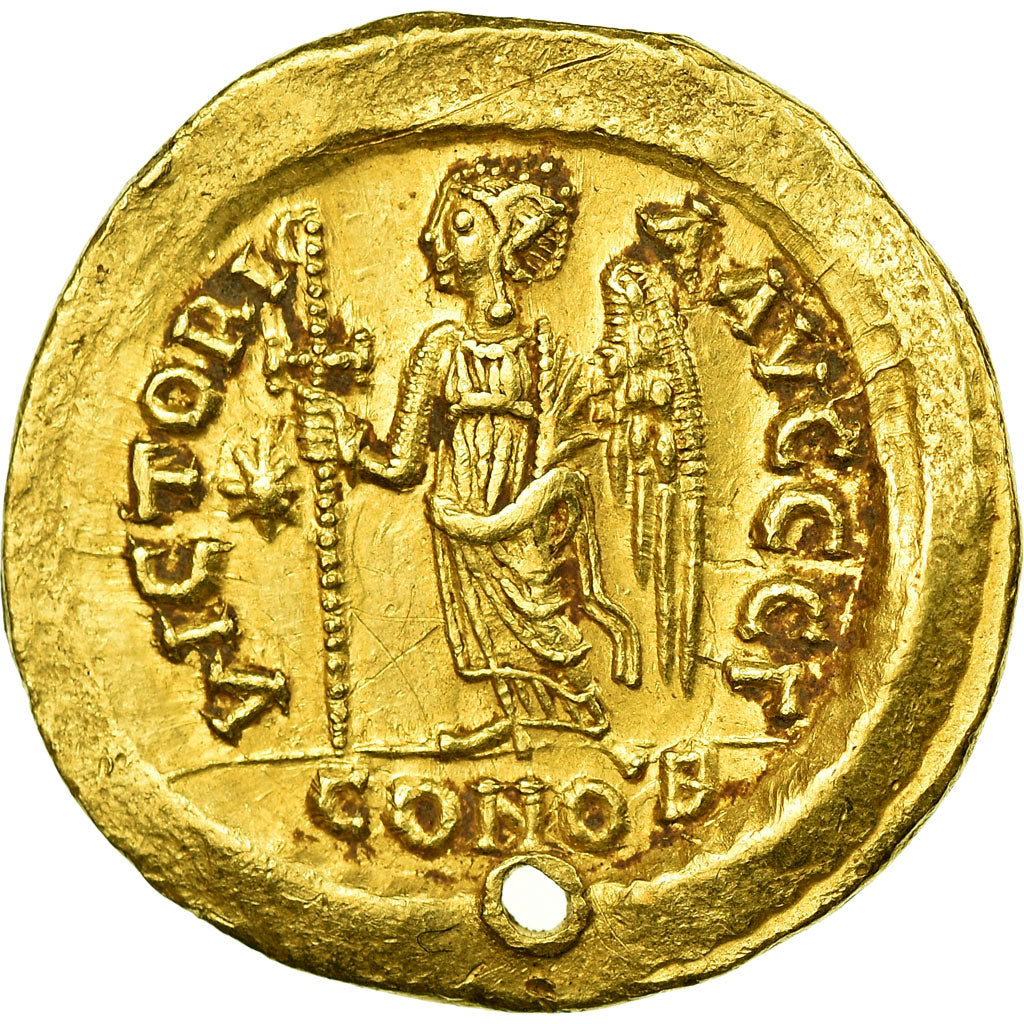 Coin, Justin I, Solidus, Constantinople, EF(40-45), Gold, Sear:55