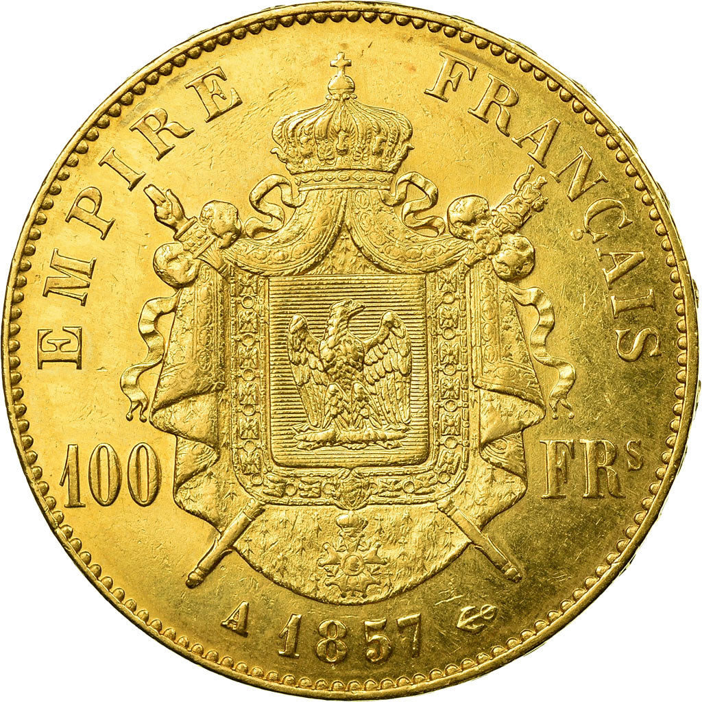 Munten, Frankrijk, Napoleon III, Napoléon III, 100 Francs, 1857, Paris, PR