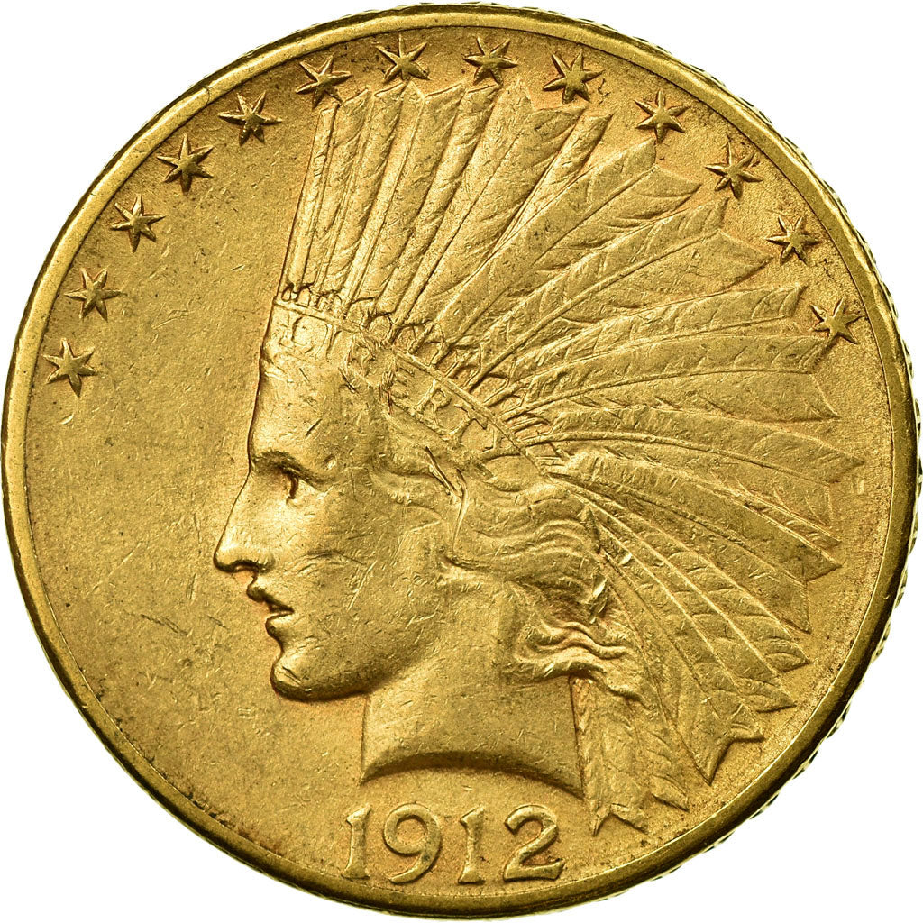 Moneta, Stati Uniti, Indian Head, $10, Eagle, 1912, U.S. Mint, San Francisco