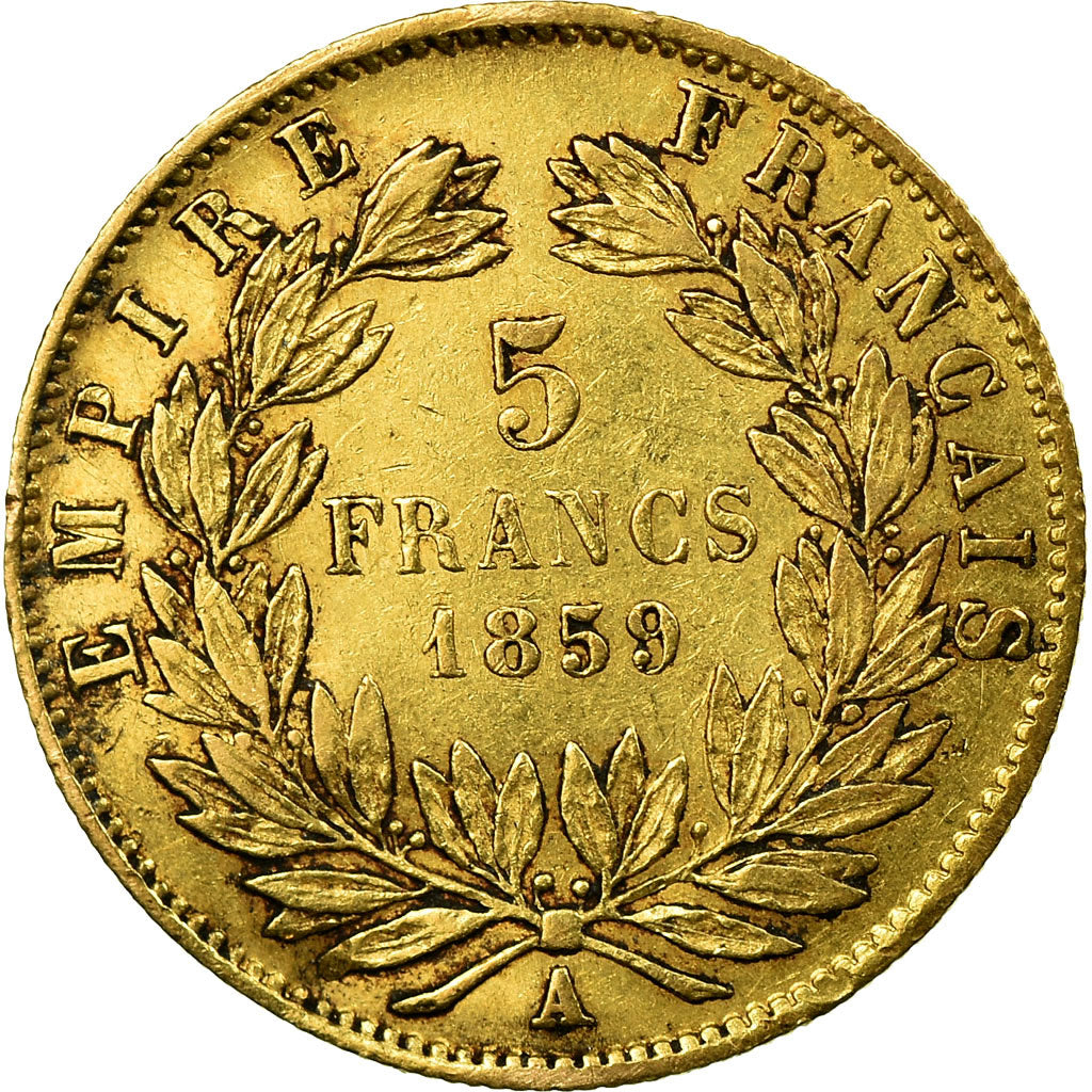 Monnaie, France, Napoleon III, Napoléon III, 5 Francs, 1859, Paris, TB, Or