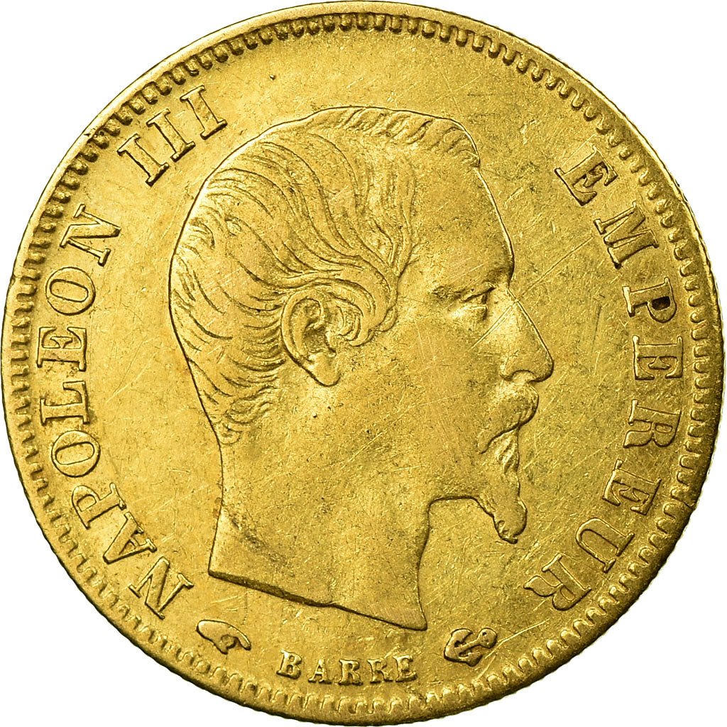 Moneta, Francja, Napoleon III, Napoléon III, 5 Francs, 1859, Paris, VF(30-35)