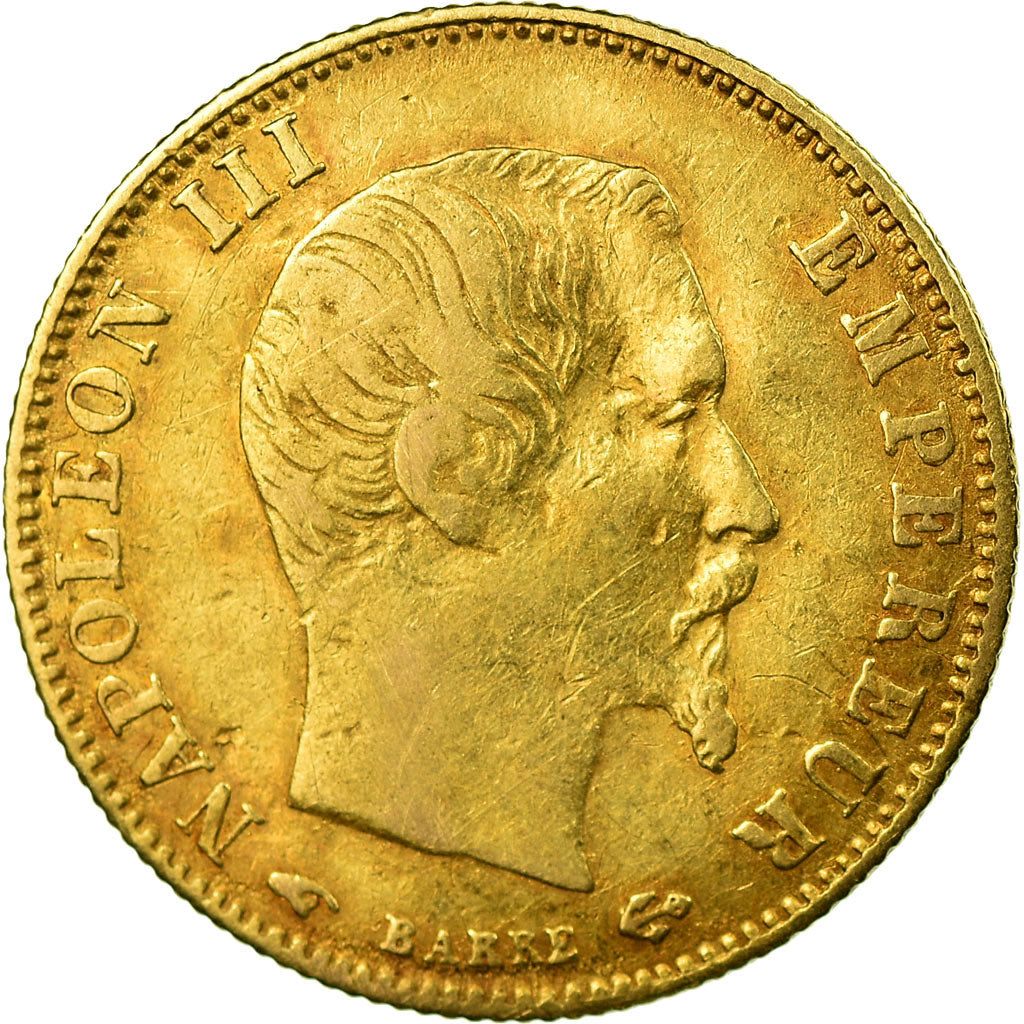 Moneta, Francja, Napoleon III, Napoléon III, 5 Francs, 1859, Paris, VF(20-25)