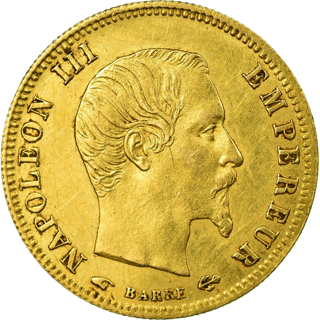 Coin, France, Napoleon III, 5 Francs, 1857, Paris, EF(40-45), Gold, KM:787.1