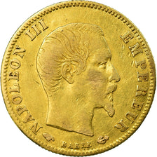 Moneta, Francja, Napoleon III, Napoléon III, 5 Francs, 1860, Paris, VF(20-25)