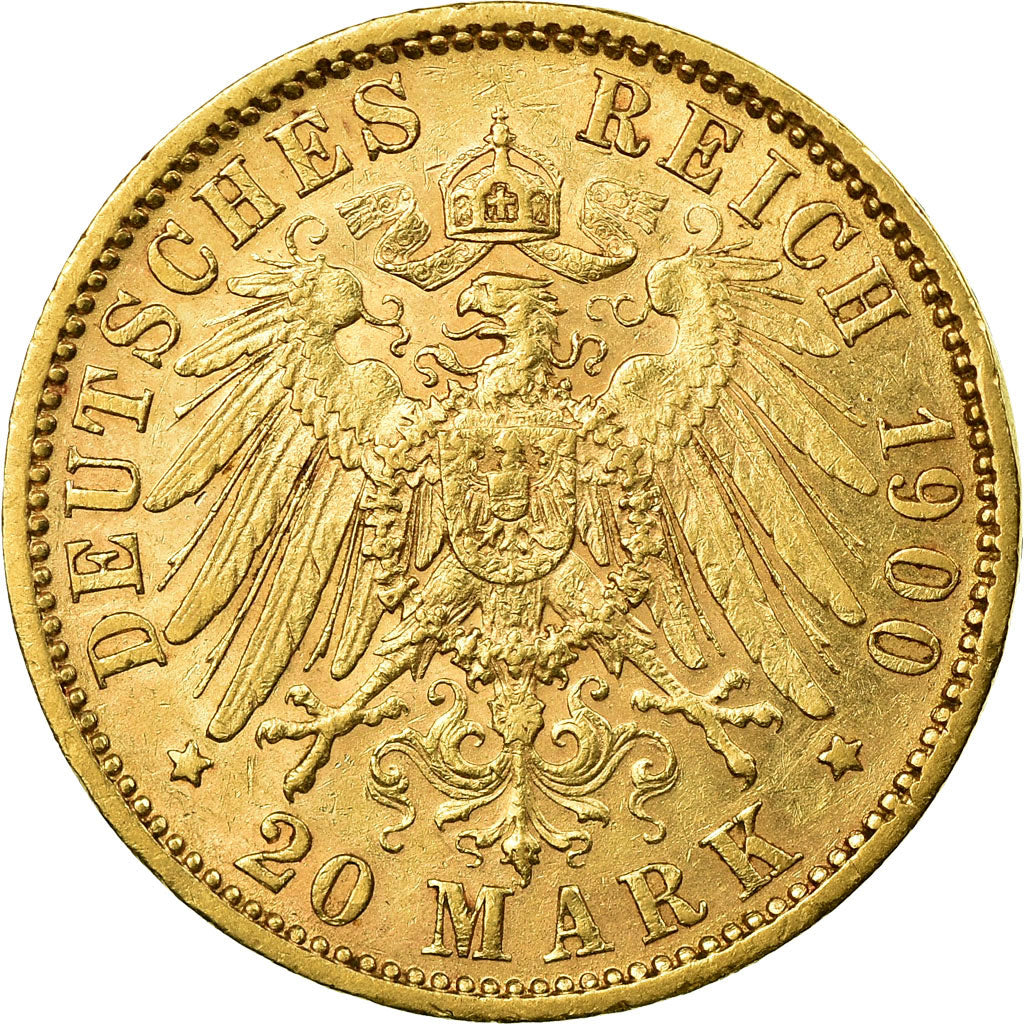 Monnaie, Etats allemands, BAVARIA, Otto, 20 Mark, 1900, Munich, TTB, Or, KM:920