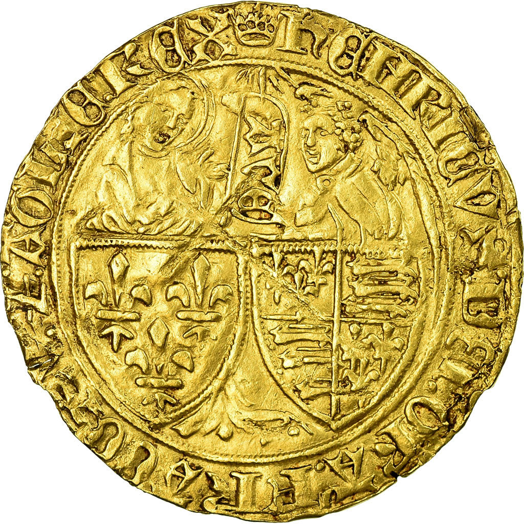 Munten, Frankrijk, Henri VI de Lancastre, Salut d'or, Paris, ZF, Goud