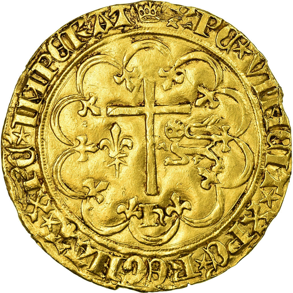 Munten, Frankrijk, Henri VI de Lancastre, Salut d'or, Paris, ZF, Goud