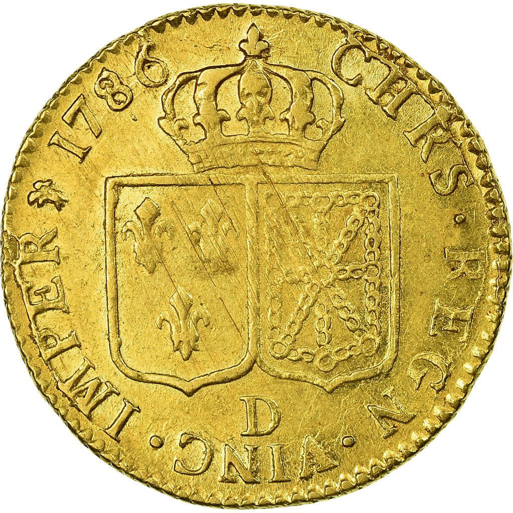Coin, France, Louis XVI, Louis d'or à la tête nue, Louis d'Or, 1786, Lyon