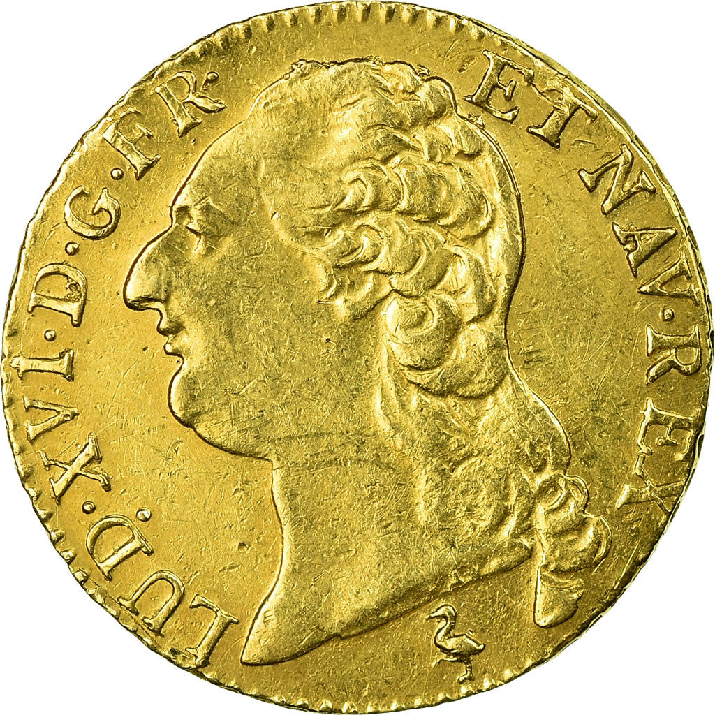 Münze, Frankreich, Louis XVI, Louis d'or à la tête nue, Louis d'Or, 1786