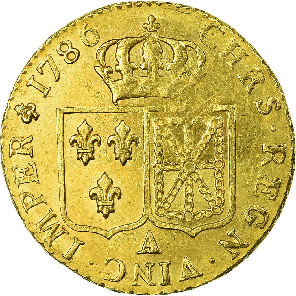 Münze, Frankreich, Louis XVI, Louis d'or à la tête nue, Louis d'Or, 1786