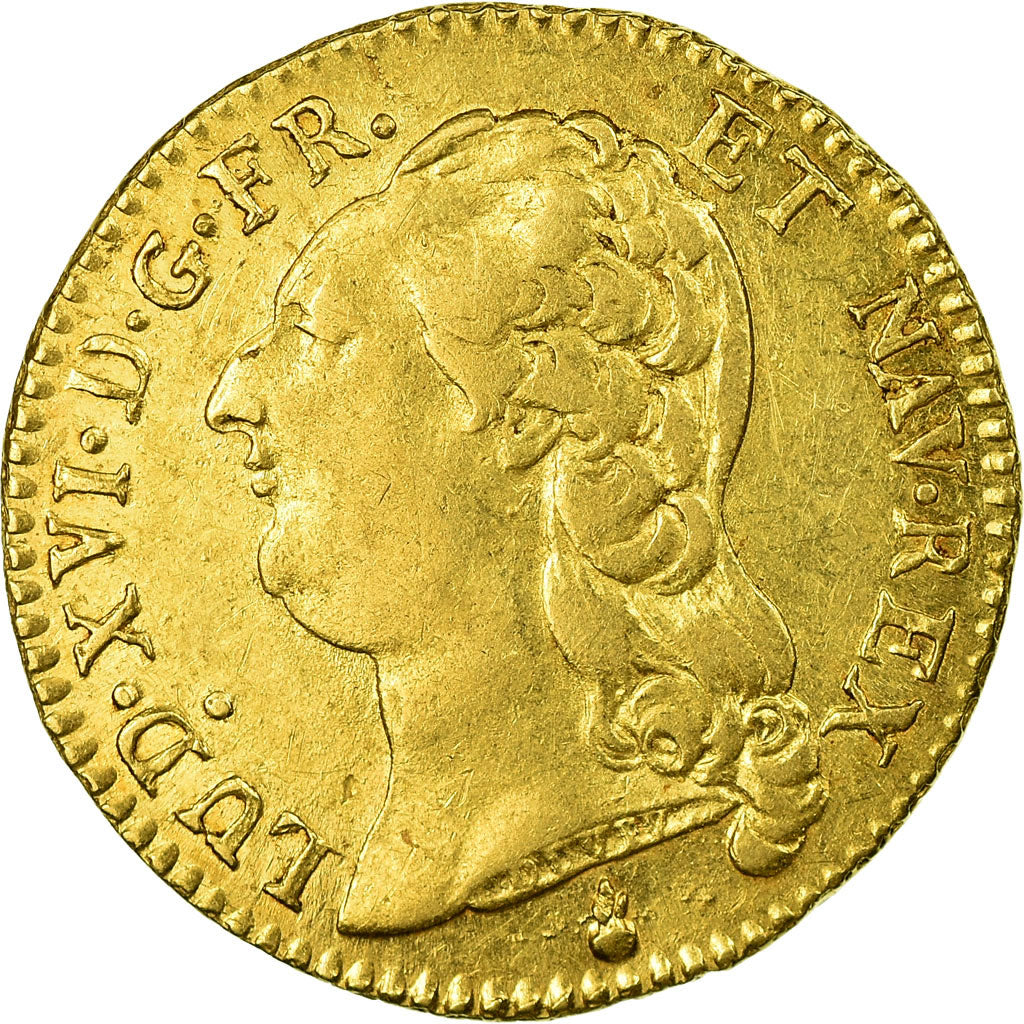 Moneta, Francia, Louis XVI, Louis d'or à la tête nue, Louis d'Or, 1786, Metz