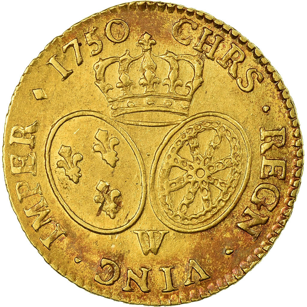 Moneta, Francia, Louis XV, Louis d'or au bandeau, Louis d'Or, 1750, Lille, SPL-