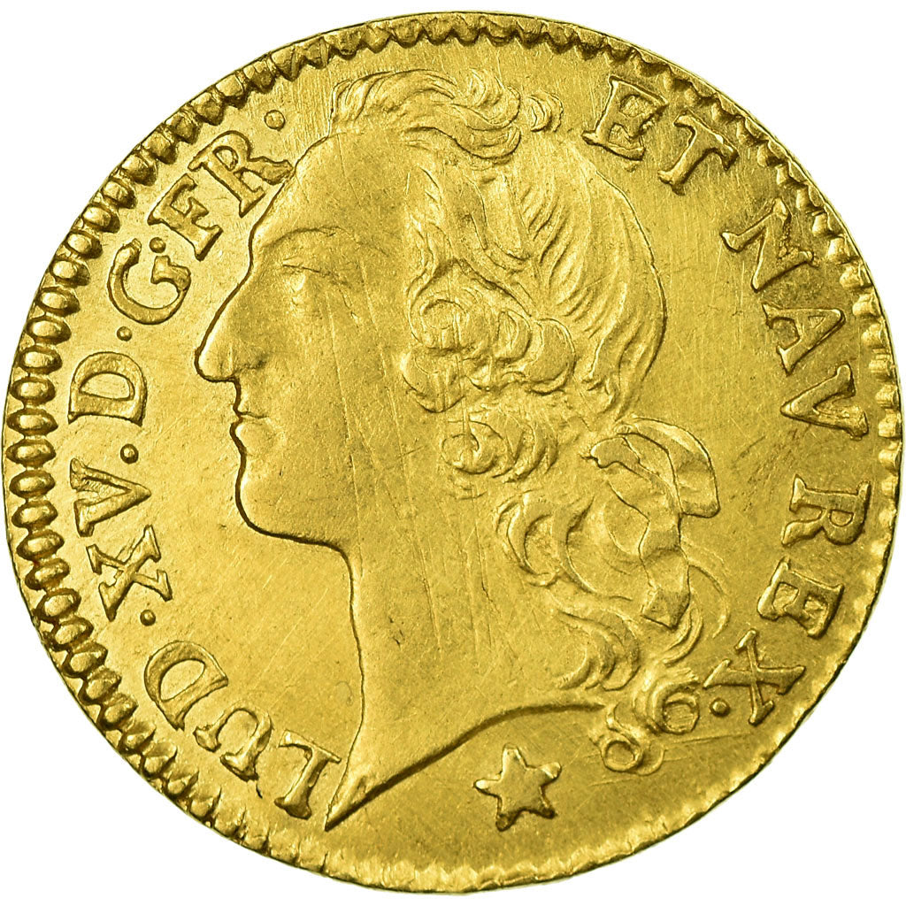 Moneta, Francia, Louis XV, Louis d'or au bandeau, Louis d'Or, 1751, La Rochelle