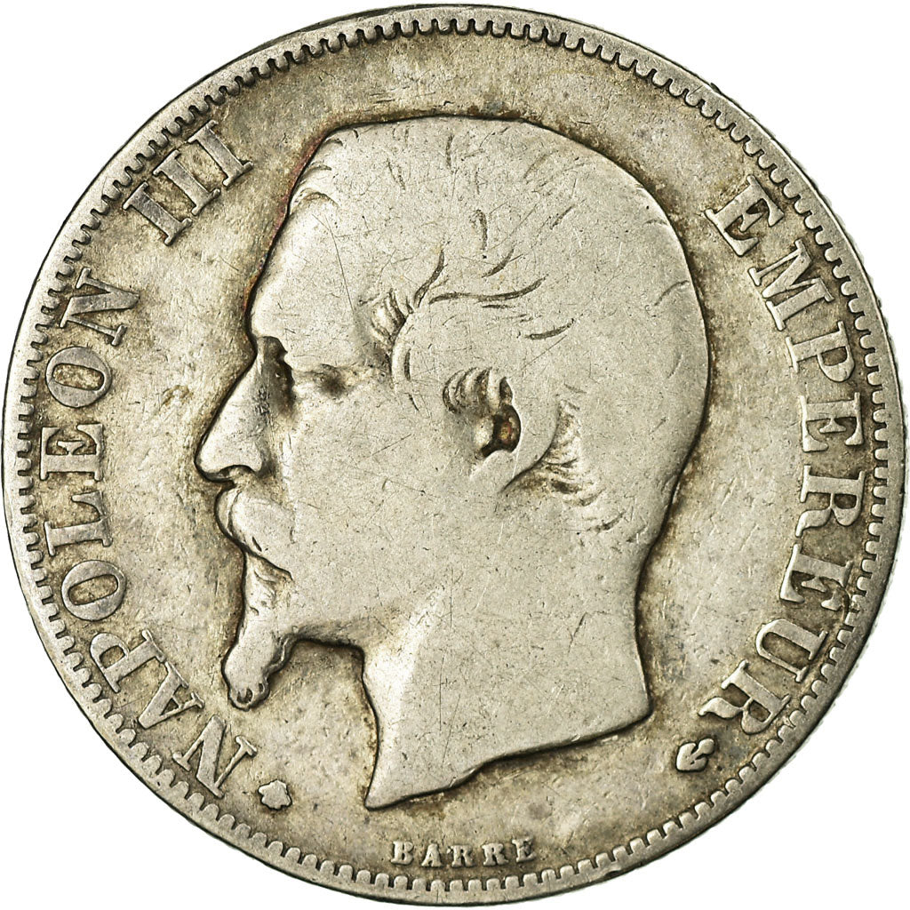Coin, France, Napoleon III, Napoléon III, 2 Francs, 1856, Strasbourg, F(12-15)