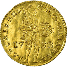 Coin, Netherlands, HOLLAND, Ducat, 1753, AU(55-58), Gold, KM:12.3