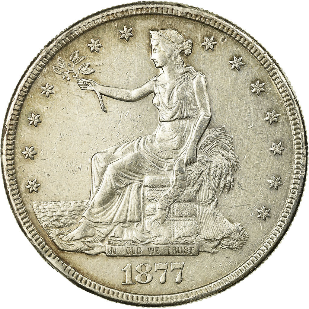 Coin, United States, Trade Dollar, Dollar, 1877, U.S. Mint, San Francisco