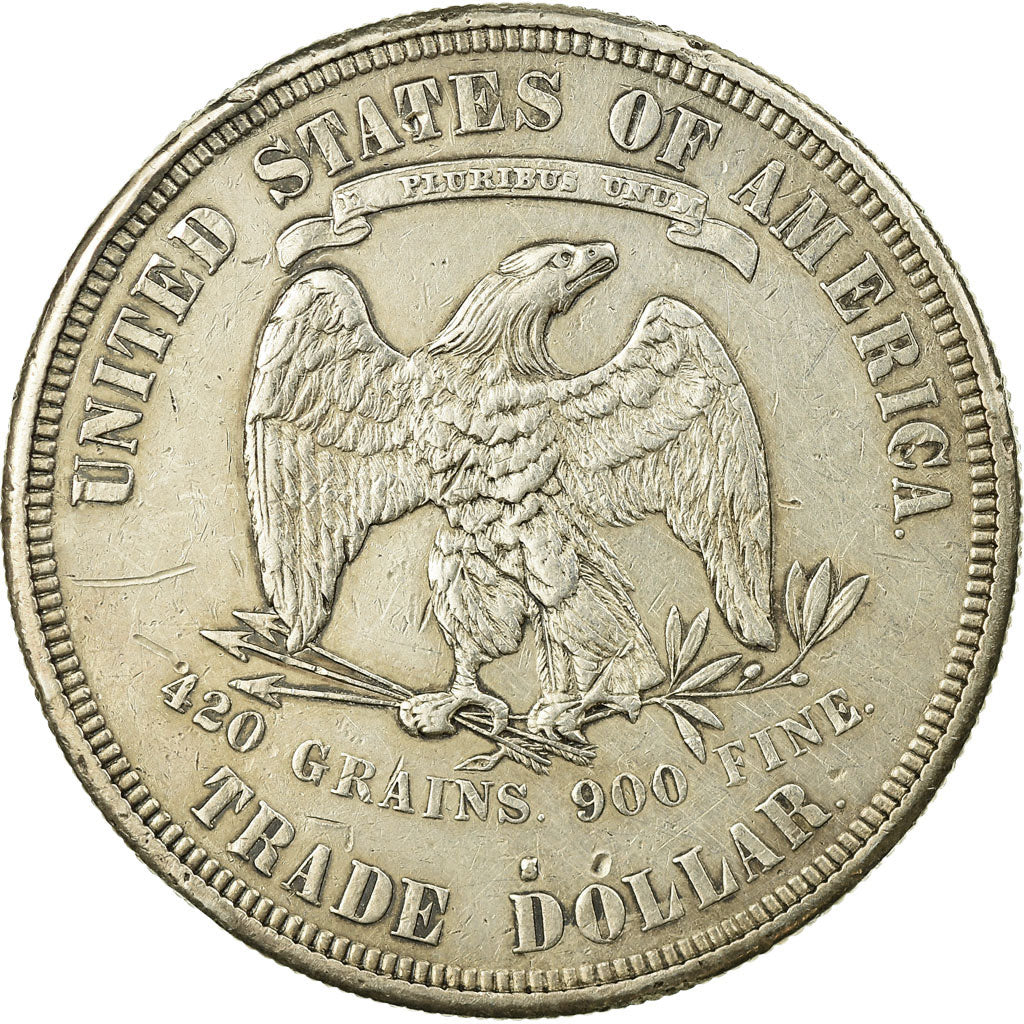 Coin, United States, Trade Dollar, Dollar, 1877, U.S. Mint, San Francisco