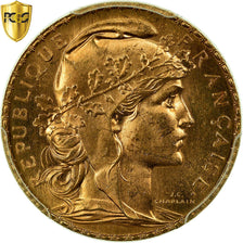 Monnaie, France, Marianne, 20 Francs, 1907, Paris, PCGS, MS65, Or