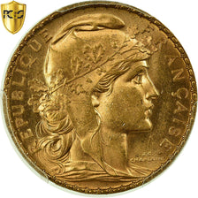 Monnaie, France, Marianne, 20 Francs, 1905, PCGS, MS63, Or, KM:847, Gradée