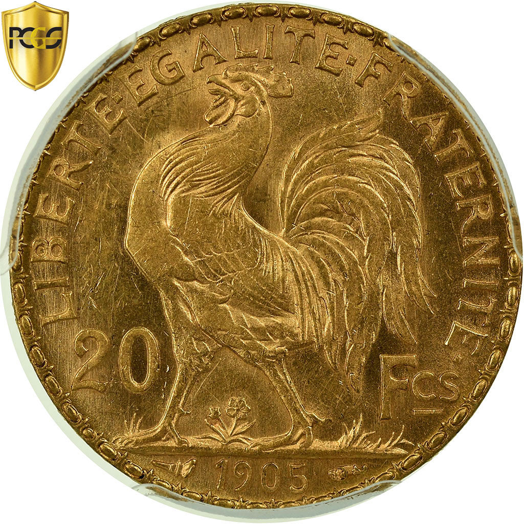 Monnaie, France, Marianne, 20 Francs, 1905, PCGS, MS63, Or, KM:847, Gradée