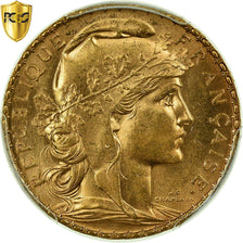 Coin, France, Marianne, 20 Francs, 1904, PCGS, MS63, Gold, KM:847, graded
