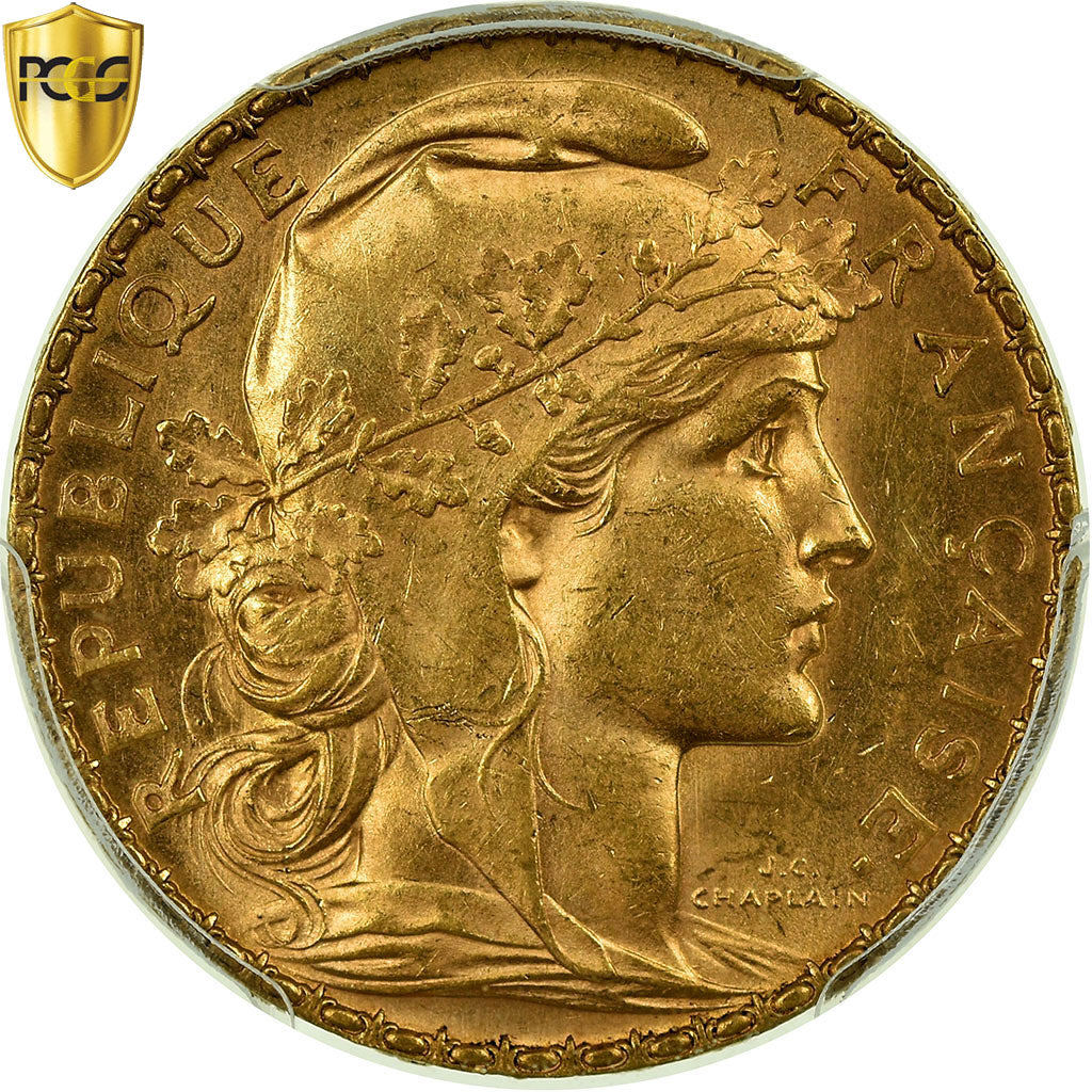 Monnaie, France, Marianne, 20 Francs, 1903, PCGS, MS63, Or, KM:847, Gradée