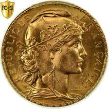 Münze, Frankreich, Marianne, 20 Francs, 1911, PCGS, MS64, Gold, KM:857