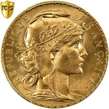 Monnaie, France, Marianne, 20 Francs, 1910, PCGS, MS66, Or, KM:857, Gradée