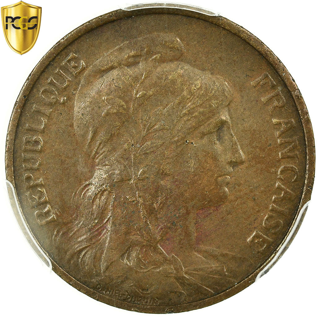 Coin, France, Dupuis, 5 Centimes, 1921, Paris, PCGS, AU50, Bronze, KM:842